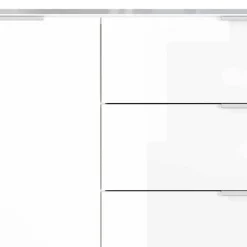 134x101x42 cm Kommode in Weiß mit Glas - Rufu^Wohnen Online