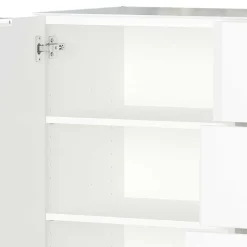 134x101x42 cm Kommode in Weiß mit Glas - Rufu^Wohnen Online