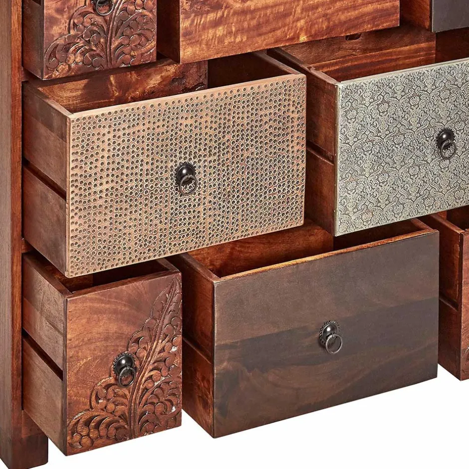 Wohnen 85x85x35 cm Kommode mit acht Schubladen - Welina