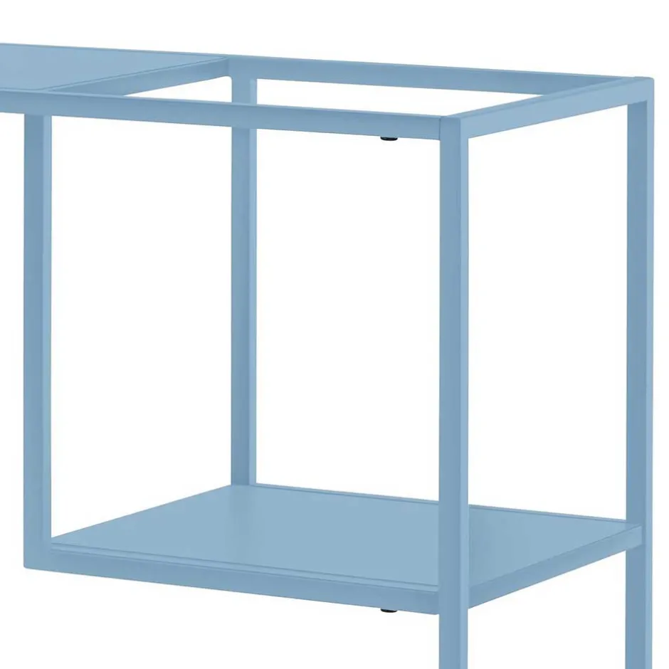 Wohnen 100x80x30 cm Konsolentisch in Blau Petrol - Filax