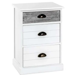 41x60x31 cm Landhaus Nachtkommode aus Paulownia massiv - Geroga^Wohnen New