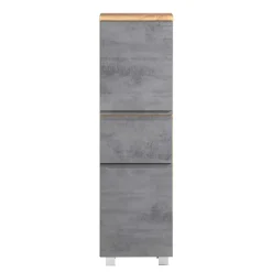 130x40x35 cm Midi Badschrank in Beton & Wildeiche - Mia^Wohnen Outlet
