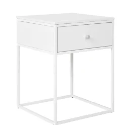 Wohnen 40x55x40 cm Nachttisch in Weiß - Vignola