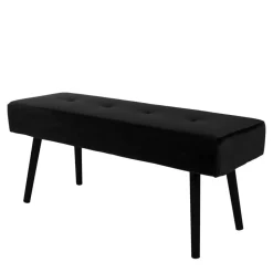 100x44x35 cm Polsterbank in Samt Schwarz - Minael^Wohnen Clearance