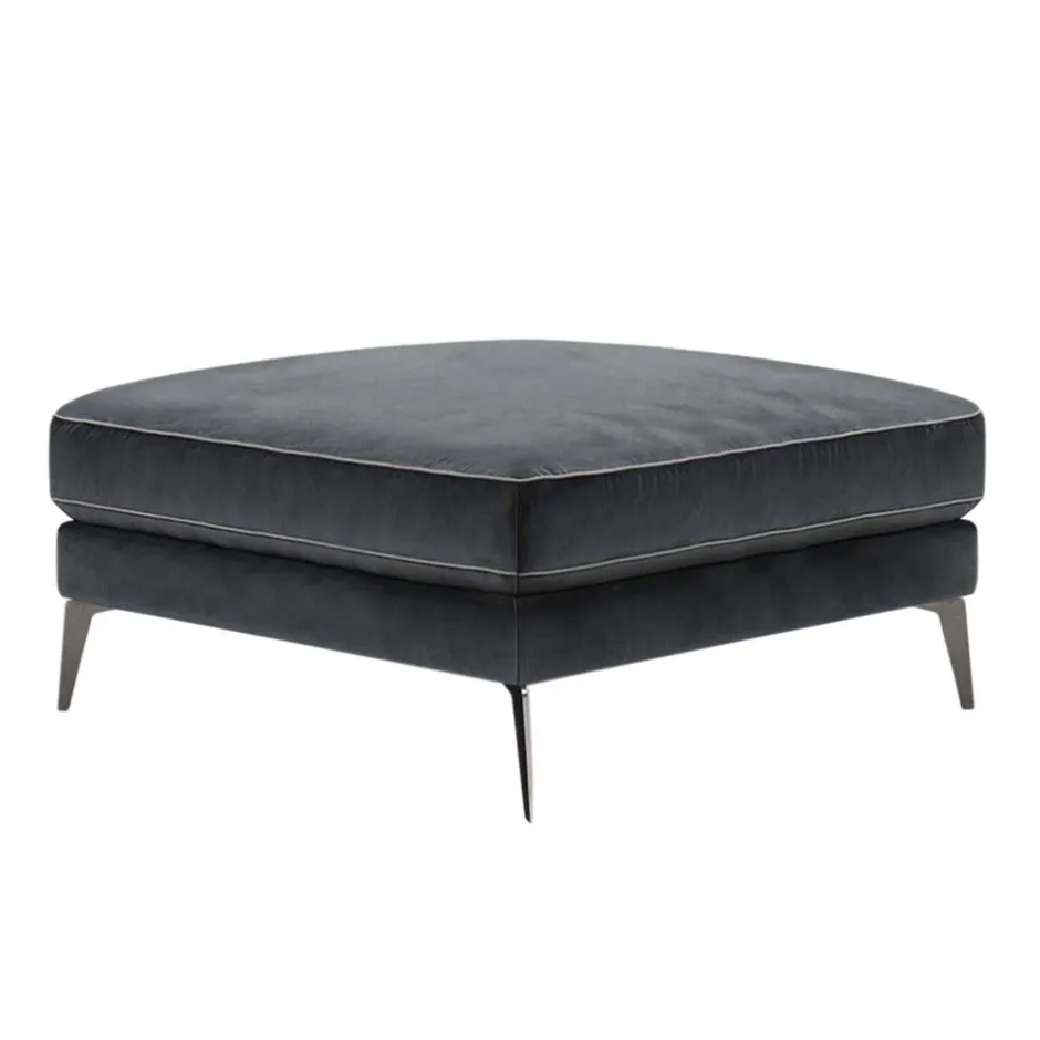 84x49x84 cm Polsterhocker in Anthrazit Samt - Temir^Wohnen Online