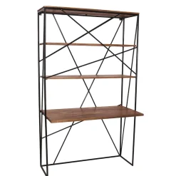 120x202x60 cm Regal mit Schreibtisch im Loft Style - Offia^Wohnen