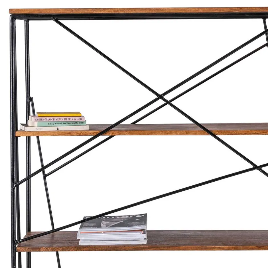 120x202x60 cm Regal mit Schreibtisch im Loft Style - Offia^Wohnen