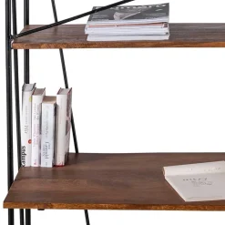 120x202x60 cm Regal mit Schreibtisch im Loft Style - Offia^Wohnen