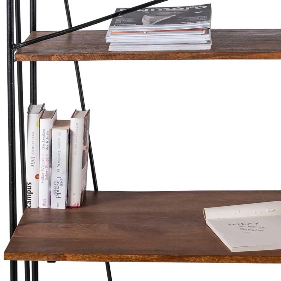 120x202x60 cm Regal mit Schreibtisch im Loft Style - Offia^Wohnen