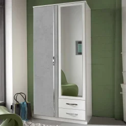 Wohnen 91x199x58 cm Schlafzimmerschrank in Weiß - Hotti