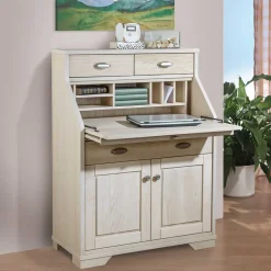 Wohnen 87x117x44 cm Sekretär aus Eiche White Washed - Larioja