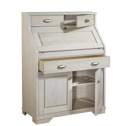 Wohnen 87x117x44 cm Sekretär aus Eiche White Washed - Larioja
