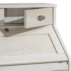Wohnen 87x117x44 cm Sekretär aus Eiche White Washed - Larioja