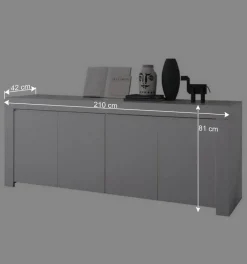 210x81x42 cm Sideboard mit Wangengestell - Mikes^Wohnen Sale