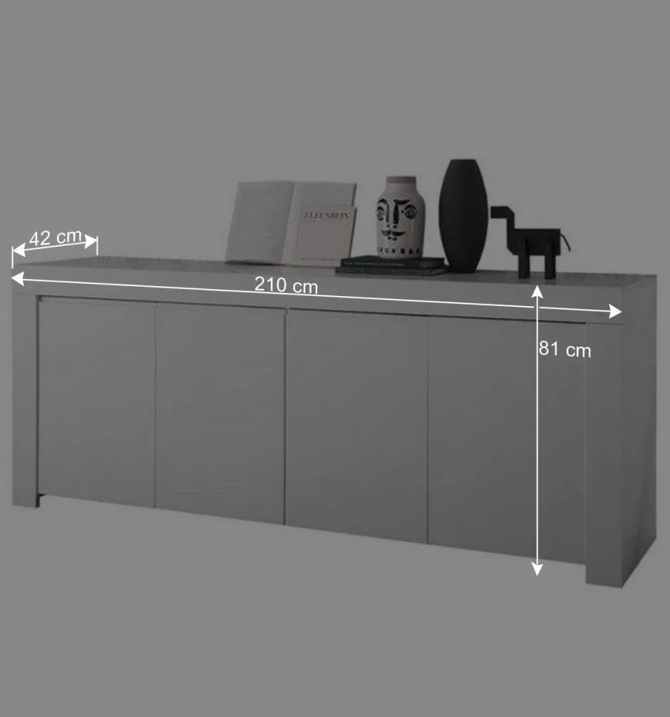 210x81x42 cm Sideboard mit Wangengestell - Mikes^Wohnen Sale
