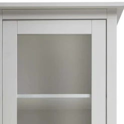 58x200x40 cm Skandi Vitrine in Weiß lackiert - Astinion^Wohnen New