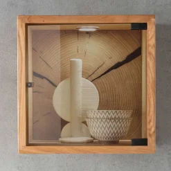 34x34x20 cm Wandvitrine in Wildeiche - Acapella^Wohnen New