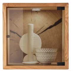 34x34x20 cm Wandvitrine in Wildeiche - Acapella^Wohnen New