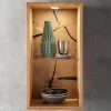 34x64x20 cm Wildeiche Regal mit Glasboden - Acapella^Wohnen Clearance
