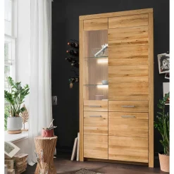 102x204x40 cm Wohnzimmer Holzschrank aus Wildeiche - Loitons^Wohnen Discount