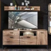 Wohnen 175x75x48 cm Wohnzimmer Sideboard in Holzoptik - Xindus