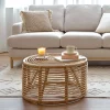 Wohnen 66x36x66 Couchtisch aus Rattan Geflecht - Phildel