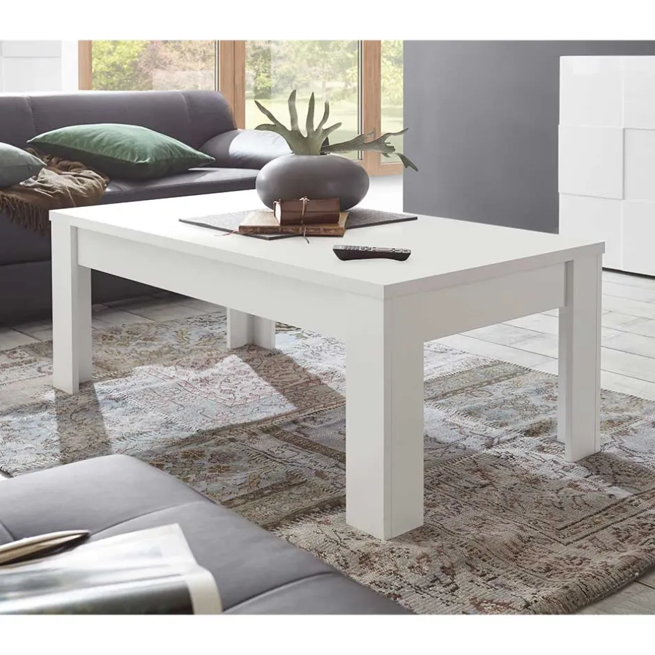 122x45x65 Couchtisch in Weiß lackiert - Mikes^Wohnen