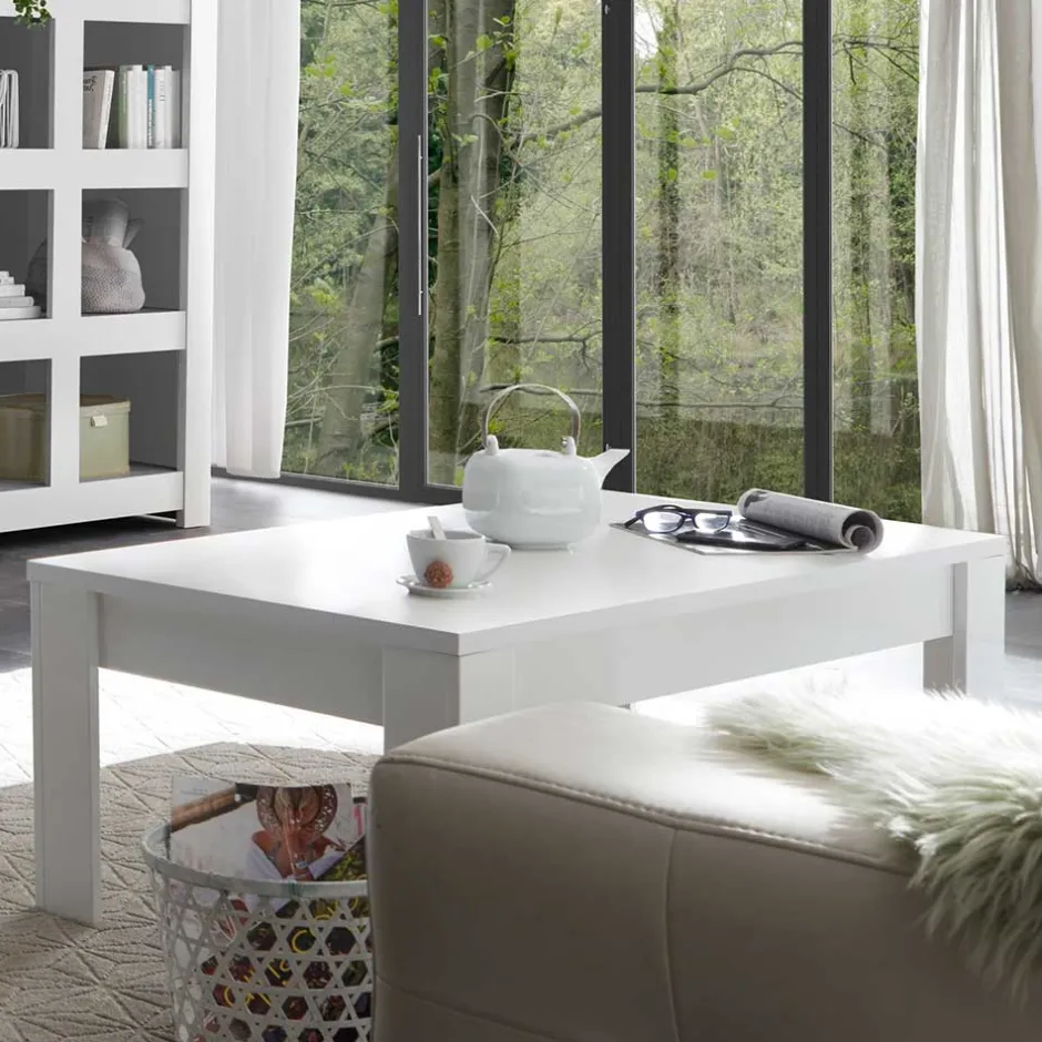 122x45x65 Couchtisch in Weiß lackiert - Mikes^Wohnen