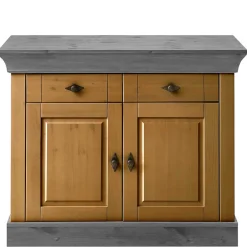 108x85x45 Country Kommode in Kiefer Lauge & Grau - Eshelas^Wohnen Online