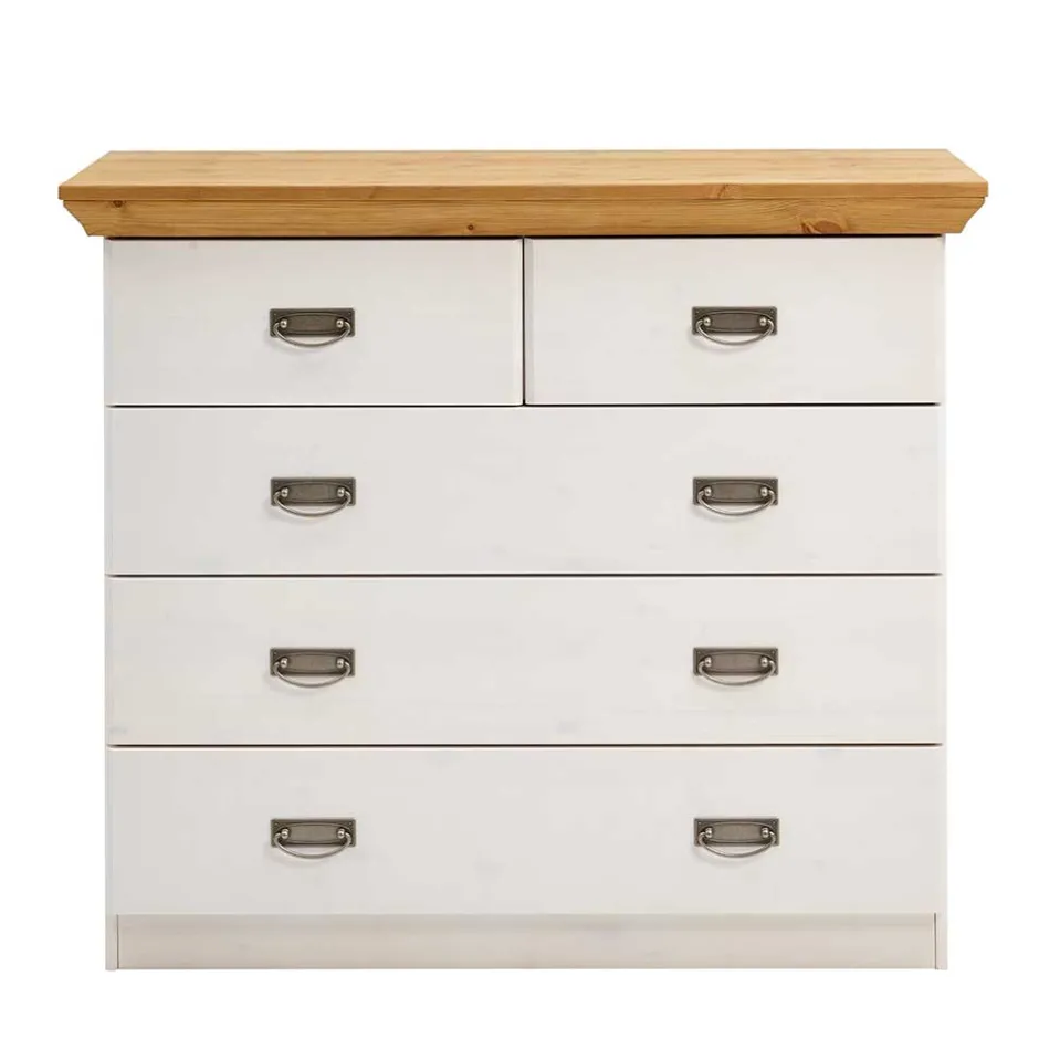 Wohnen 106x91x50 Country Style Kommode zweifarbig - Sibiuta