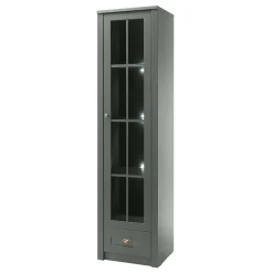 50x197x43 Country Vitrine in Dunkelgrün - Niestov^Wohnen Hot