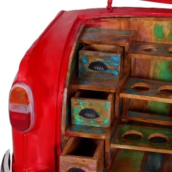 Wohnen 168x80x72 Design Bar Schrank in Auto Optik - Rabbia