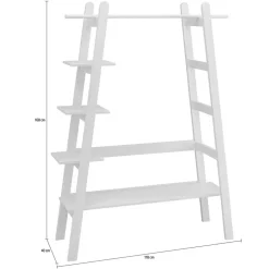 Wohnen 118x168x40 Design Garderobe in Grau aus Holz - Fyona