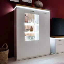 Wohnen 98x143x38 Design Highboard mit Beleuchtung LED - Caldri