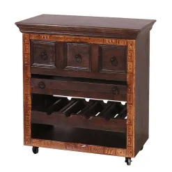 78x85x48 Design Küchenwagen aus Recyclingholz - Solapura^Wohnen Sale