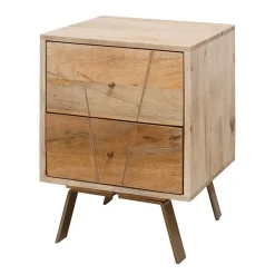 Wohnen 40x56x40 Design Nachttisch mit Schubladen - Geyco