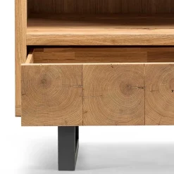 Wohnen 90x160x45 Design Regal aus Asteiche - Ventida