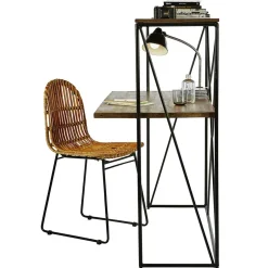 Wohnen 120x122x60 Design Schreibtisch aus Holz & Metall - Offia