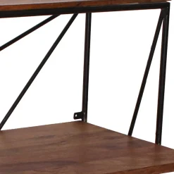 Wohnen 120x122x60 Design Schreibtisch aus Holz & Metall - Offia