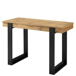 110x76x50 Design Schreibtisch in Eiche & Schwarz - Flossi^Wohnen