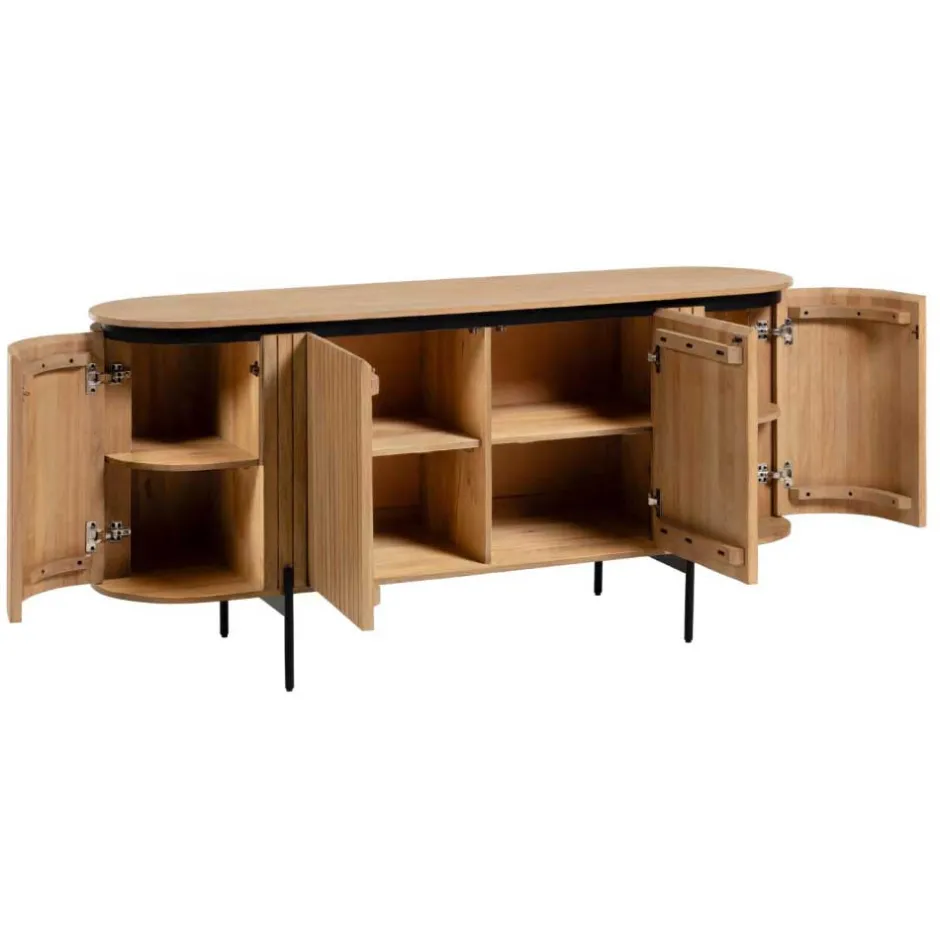 Wohnen 170x81x50 Design Sideboard in ovaler Form - Ilvenda