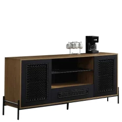164x76x43 Design Sideboard mit Kunstrattan Geflecht - Zavias^Wohnen New