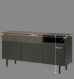 Wohnen 180x84x45 Design Sideboard zweifarbig - Ajevos