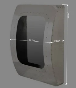 53x70x22 Design Spiegel mit Flugzeug Flair - Pilot^Wohnen Sale