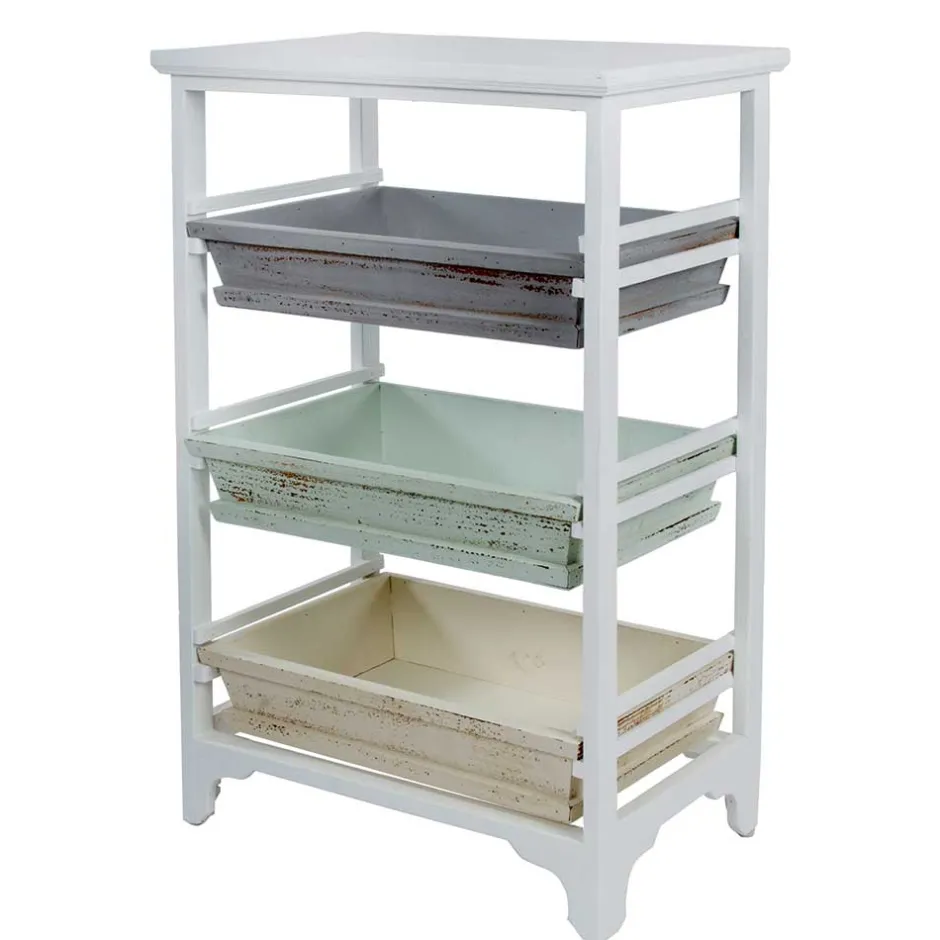 54x86x32 Designer Regal aus Kiefer im Shabby Chic - Caprera^Wohnen