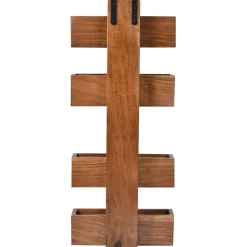 Wohnen 30x72x9 Designer Wandregal mit zwei Ablagen für Magazine - Toskana