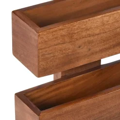 Wohnen 30x72x9 Designer Wandregal mit zwei Ablagen für Magazine - Toskana