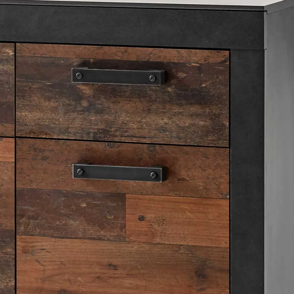 Wohnen 92x104x42 Dielenkommode in Holz Antik Optik - Timuras