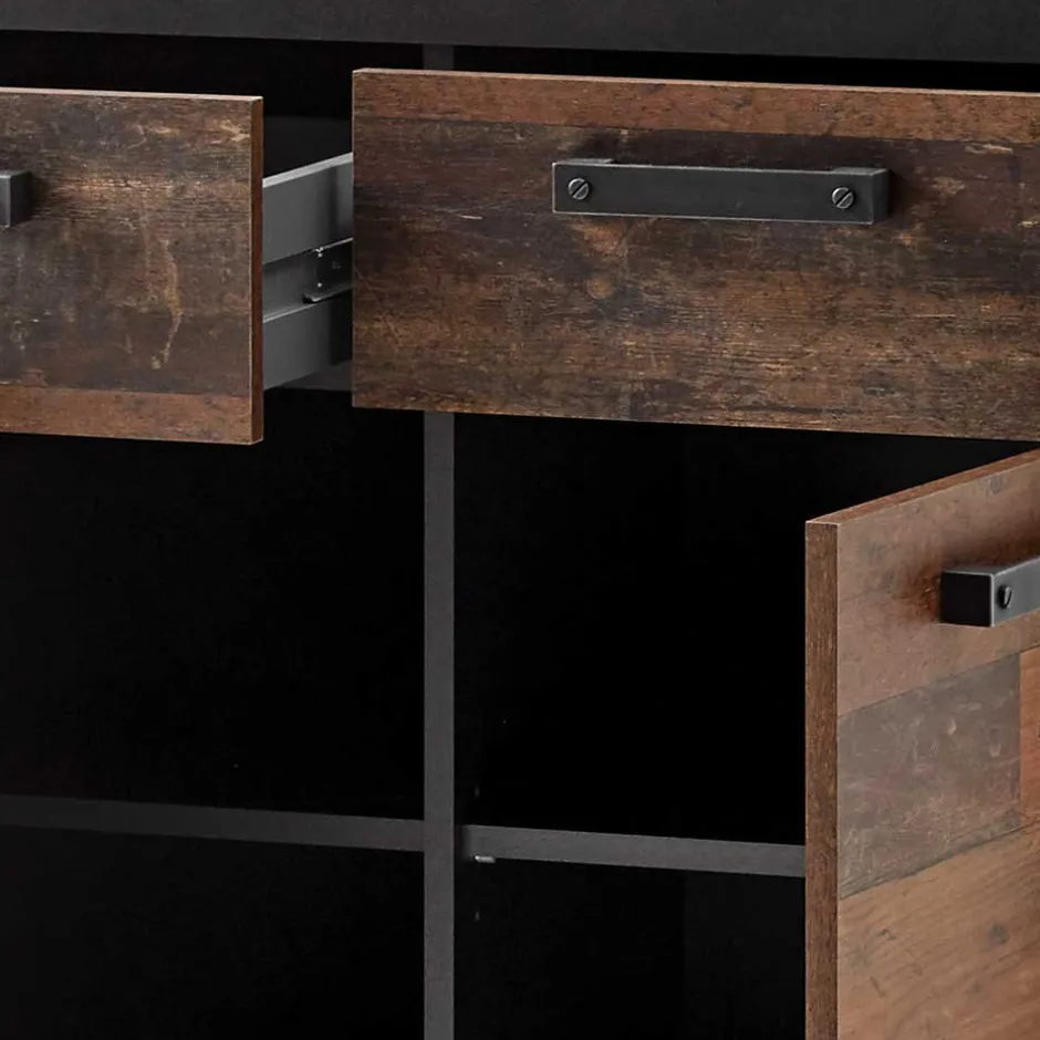 Wohnen 92x104x42 Dielenkommode in Holz Antik Optik - Timuras