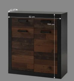 Wohnen 92x104x42 Dielenkommode in Holz Antik Optik - Timuras